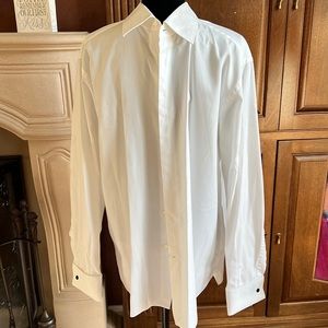 Zegna French cuff white shirt